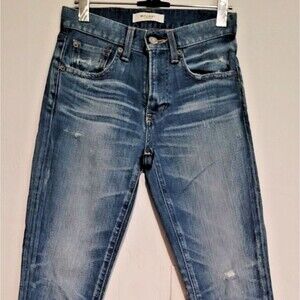 Moussy Vintage Skinny Jeans Women's 23 Medium Wash Blue 24x25 Distressed
